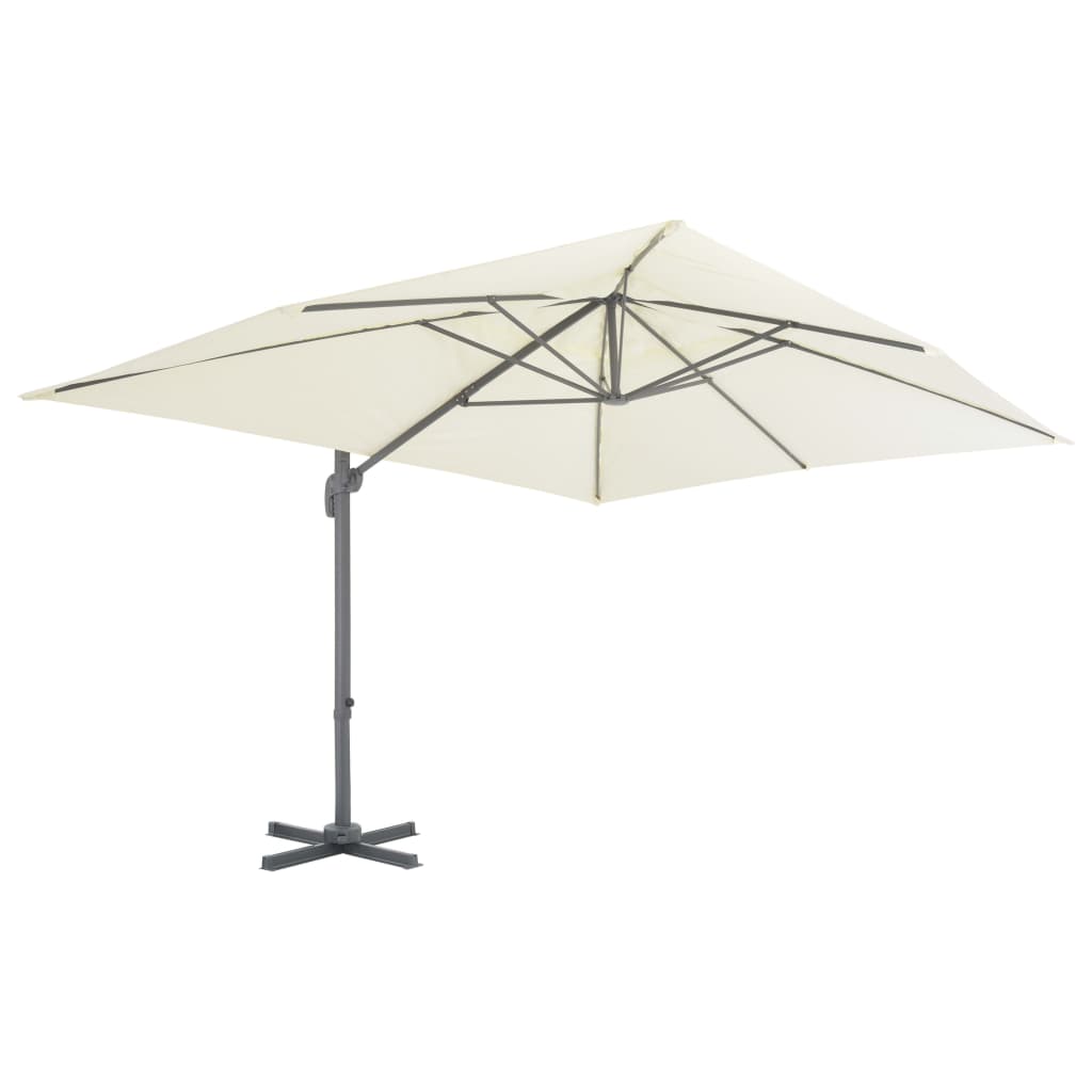 Vidaxl Floating parasol with aluminum pole 400x300 cm sand -colored
