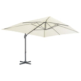 Vidaxl Floating parasol with aluminum pole 400x300 cm sand -colored