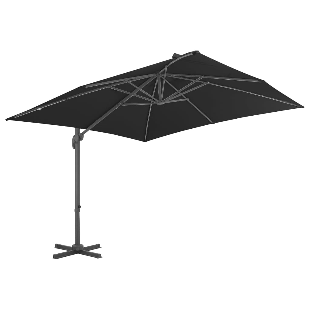 Vidaxl plovoucí parasol s hliníkovým pólem 300x300 cm antracitu barevný