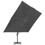 Vidaxl Floating parasol with aluminum pole 400x300 cm anthracite colored