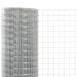 Vidaxl chicken wire 10x0.5 m galvanized steel silver colored
