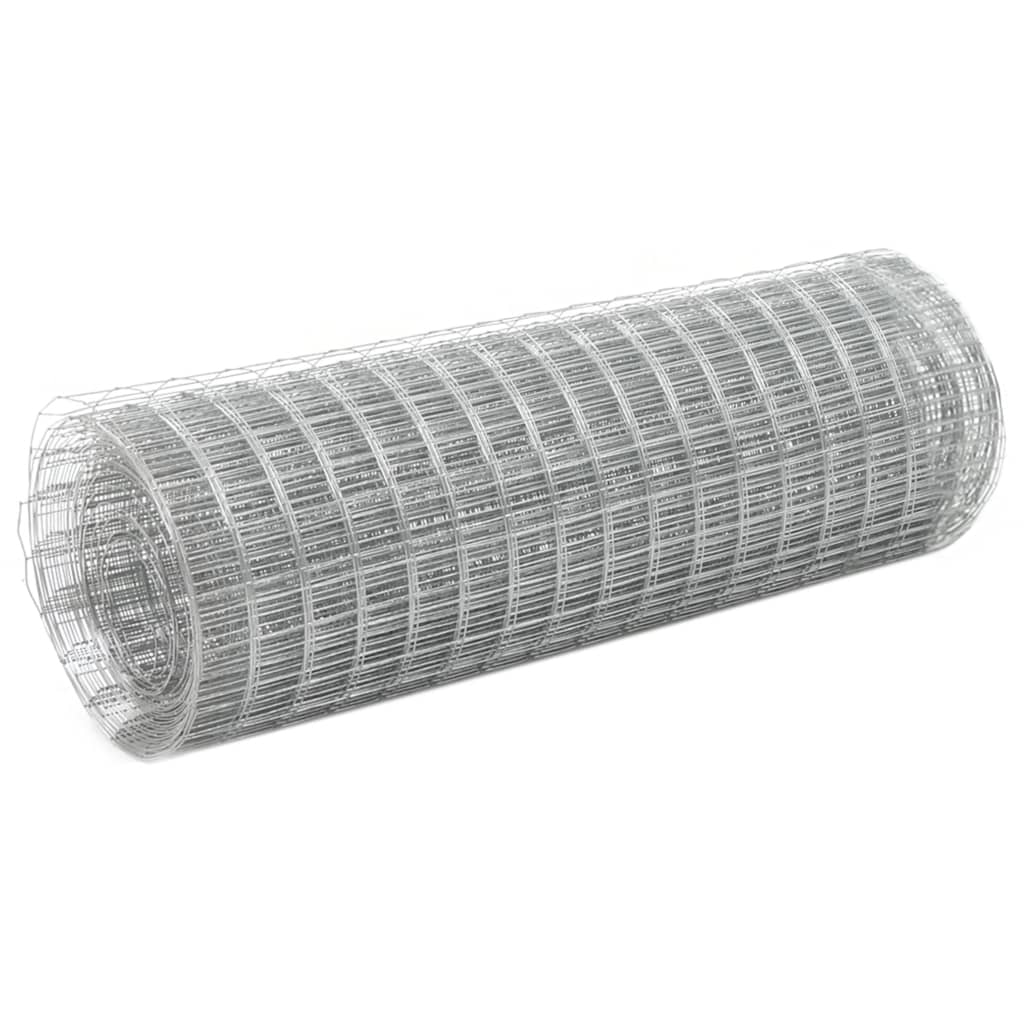 Vidaxl Chicken Wire 10x0,5 m ocynkowana stalowa srebrna kolorowa