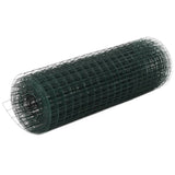 Vidaxl Poulet Drot 10x0,5 m Stol mat PVC Cover Green