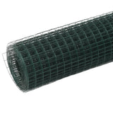 Vidaxl Poulet Drot 10x0,5 m Stol mat PVC Cover Green
