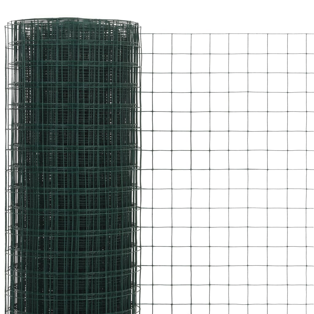 Vidaxl Poulet Drot 10x0,5 m Stol mat PVC Cover Green