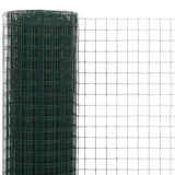 Vidaxl Poulet Drot 10x0,5 m Stol mat PVC Cover Green