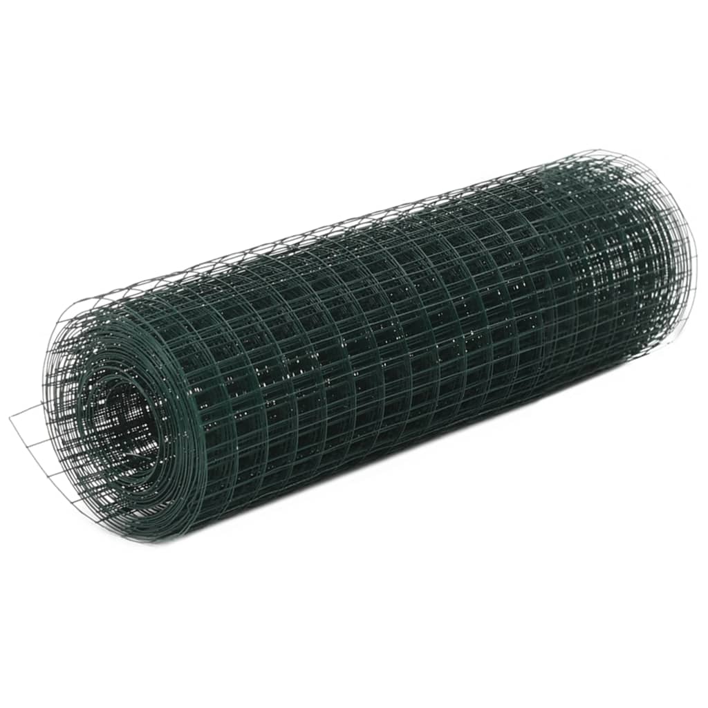 Vidaxl Poulet Drot 25x0,5 m Stol mat PVC Cover Green