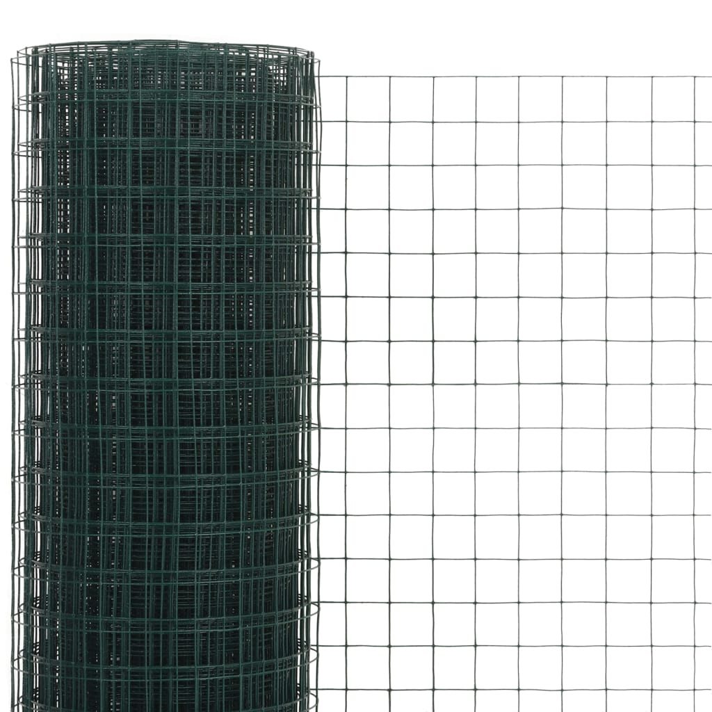 Vidaxl Poulet Drot 25x0,5 m Stol mat PVC Cover Green