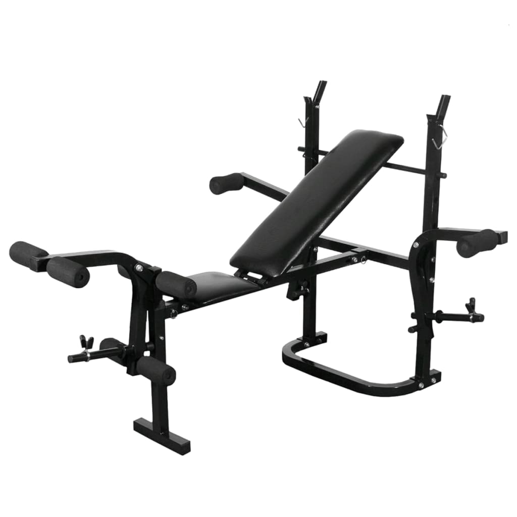 Vidaxl Weighsbank con rack di peso e manubrio set 30,5 kg