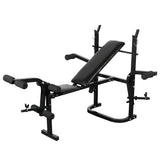 Vidaxl Weighsbank con rack di peso e manubrio set 30,5 kg