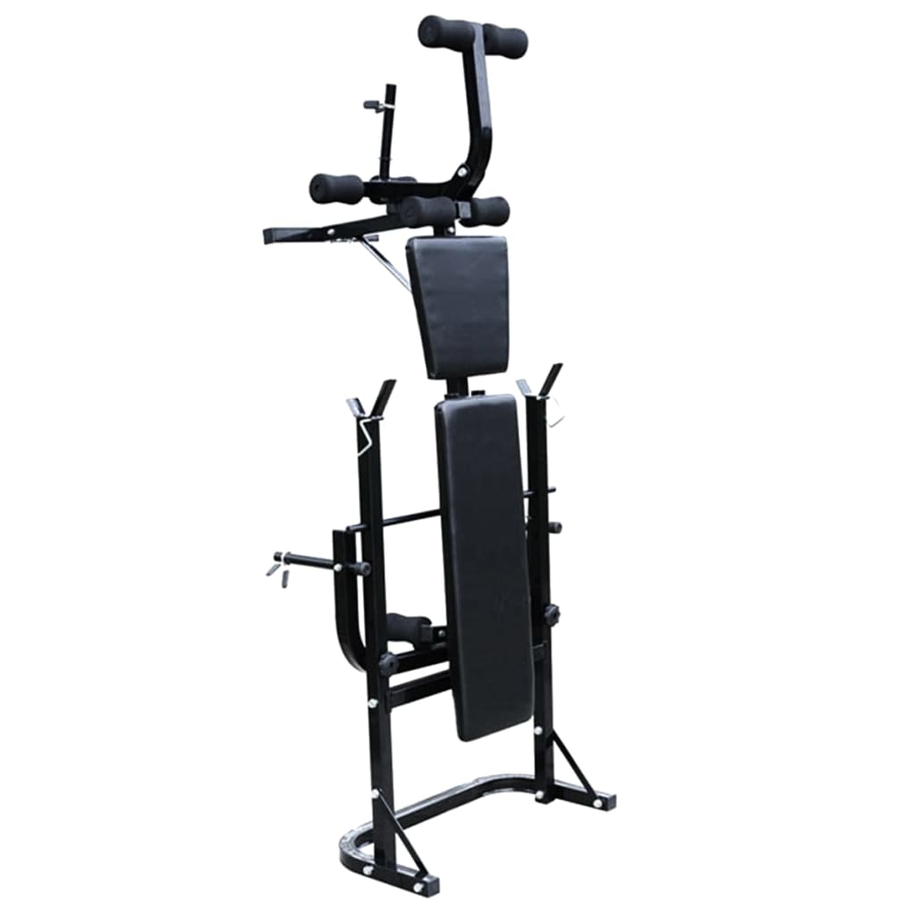 Vidaxl Weighsbank con rack di peso e manubrio set 30,5 kg