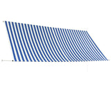 Vidaxl retractable awning 350x150 cm blue and white