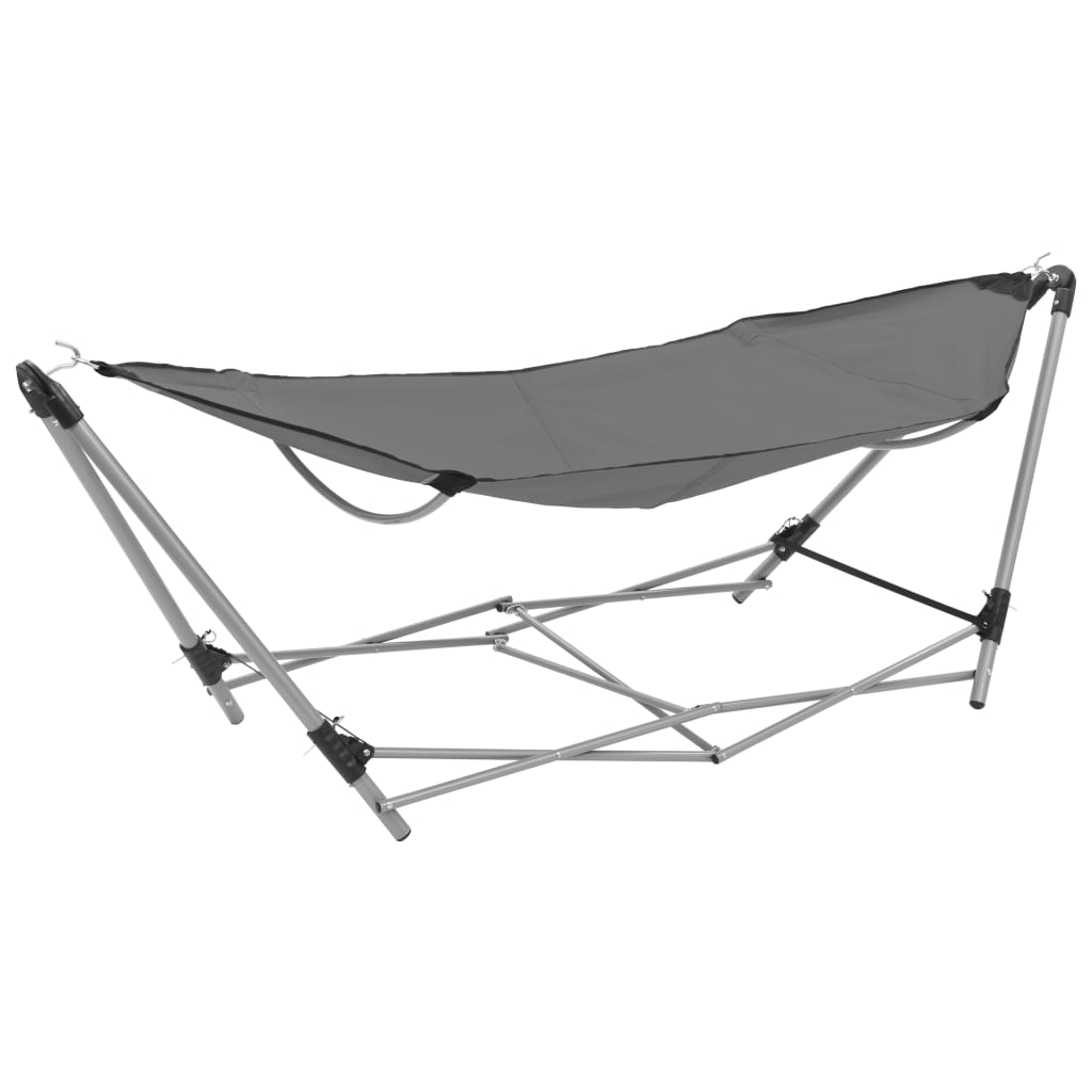 VidaXL hammock with folding standard gray