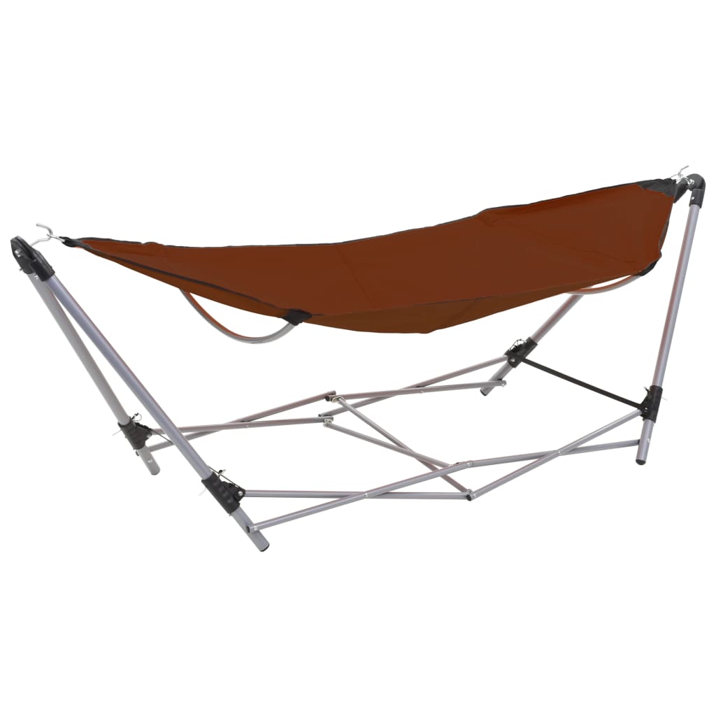 VidaXL hammock with folding standard brown
