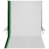 Vidaxl Photo Studio Set Se 3 bavlněné pozadí a rámem 3x5 m