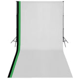 Vidaxl Photo Studio Set Se 3 bavlněné pozadí a rámem 3x6 m