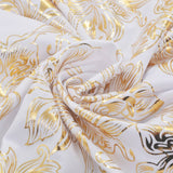 Vidaxl Seat Covers 6 pcs Straight Stretch White with gold print