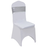 Vidaxl 25 st Stoellint with diamond stretch silver