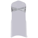 Vidaxl 25 st Stoellint with diamond stretch silver