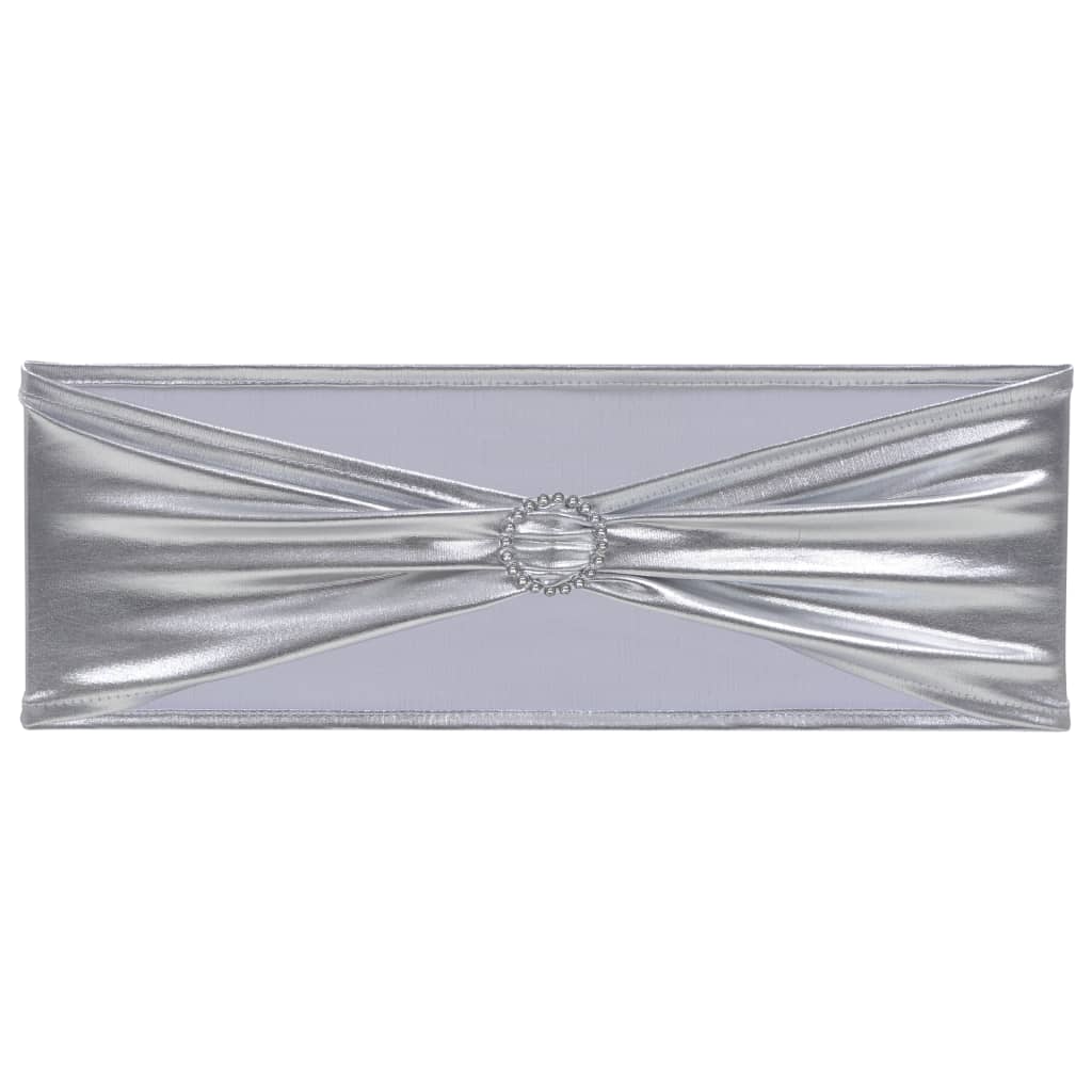 Vidaxl 25 st Stoellint with diamond stretch silver