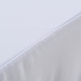 Vidaxl 2 tais de tabela de tabela esticar com saia 120x60.5x74 cm branco