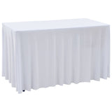 Vidaxl 2 ST miza se razteza s krilom 183x76x74 cm bela