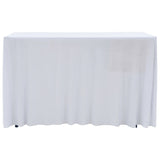 Vidaxl 2 ST miza se razteza s krilom 183x76x74 cm bela