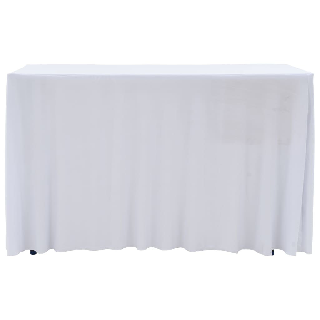 Vidaxl 2 St Table Covers Stretch se sukní 243x76x74 cm bílá