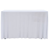 Vidaxl 2 St Table Covers Stretch se sukní 243x76x74 cm bílá