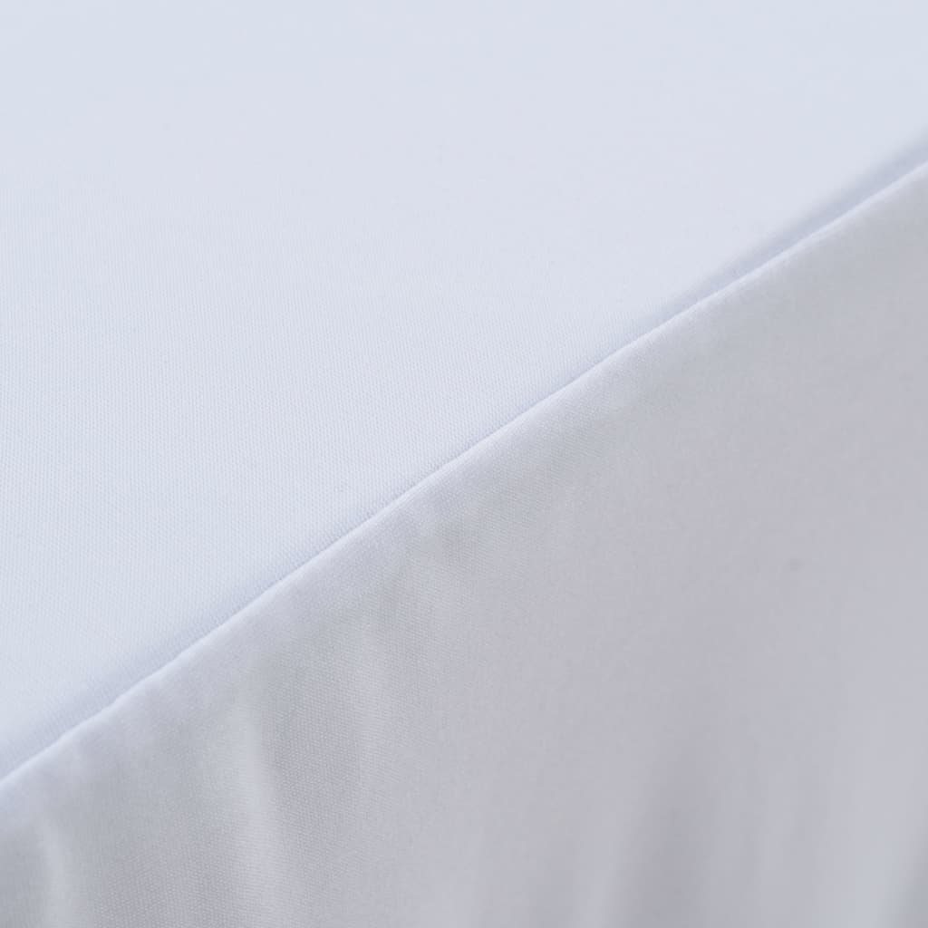 Vidaxl 2 St Table Covers Stretch se sukní 243x76x74 cm bílá