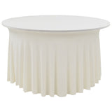 Vidaxl 2 st bord täcker sträcka med kjol 180x74 cm kräm