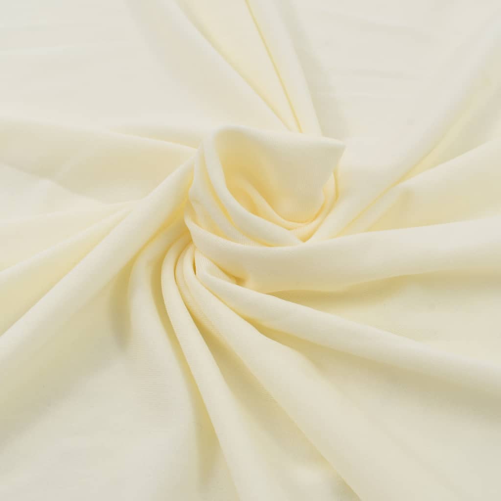 Vidaxl 2 st bord täcker sträcka med kjol 180x74 cm kräm