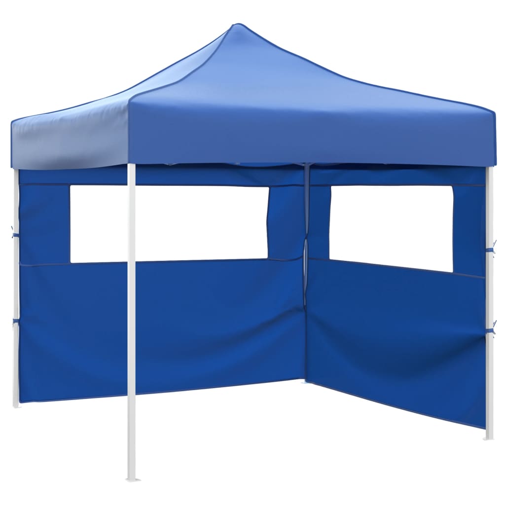 Tenda pieghevole Vidaxl con 2 pareti 3x3 m blu