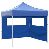 Tenda pieghevole Vidaxl con 2 pareti 3x3 m blu
