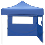 Tenda pieghevole Vidaxl con 2 pareti 3x3 m blu