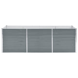 Vidaxl Raised Planter 240x80x77 cm Galvanized Steel Grey