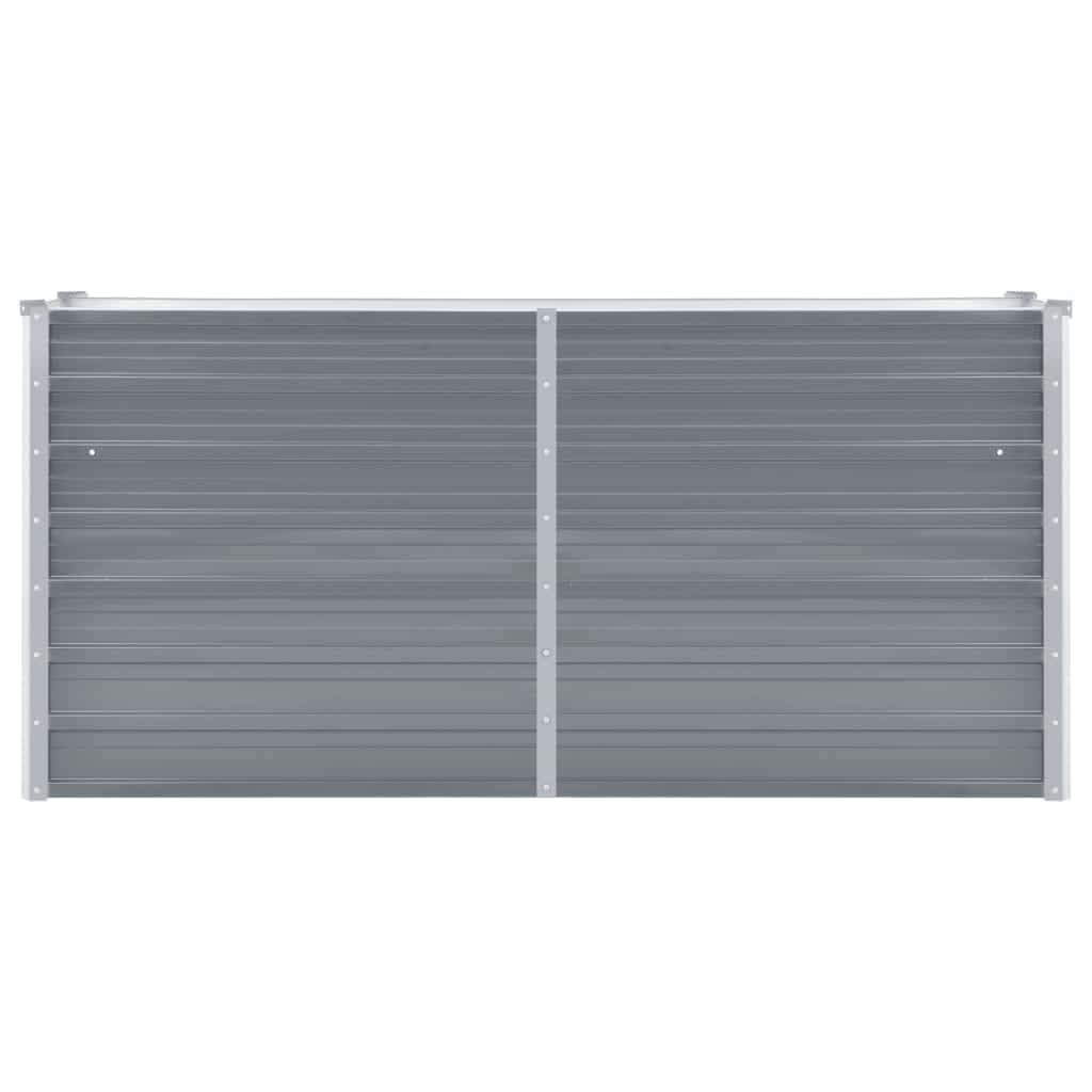 Vidaxl planter hævet 160x40x77 cm galvaniseret stålgrå