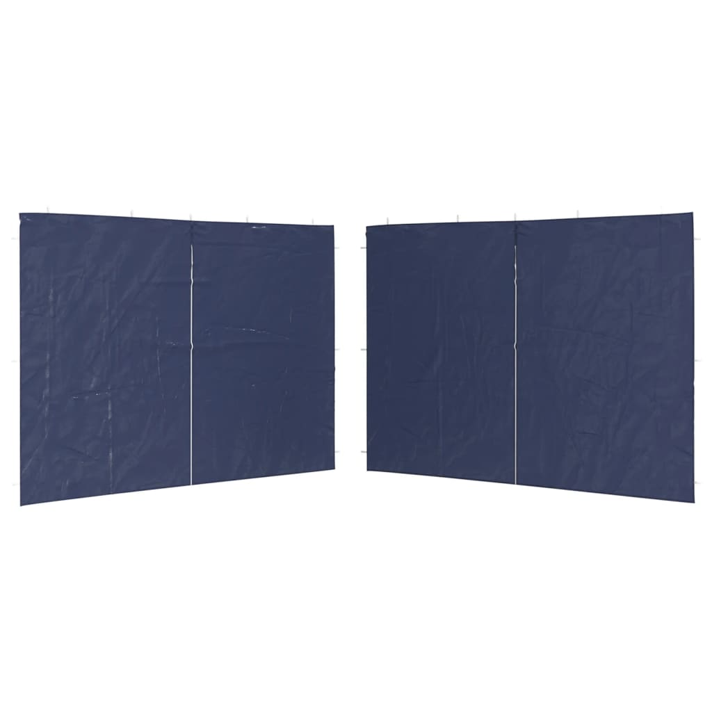 Vidaxl stene šotora z zadrgo PE Blue 2 PCS