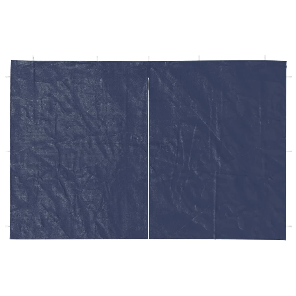 Vidaxl stene šotora z zadrgo PE Blue 2 PCS