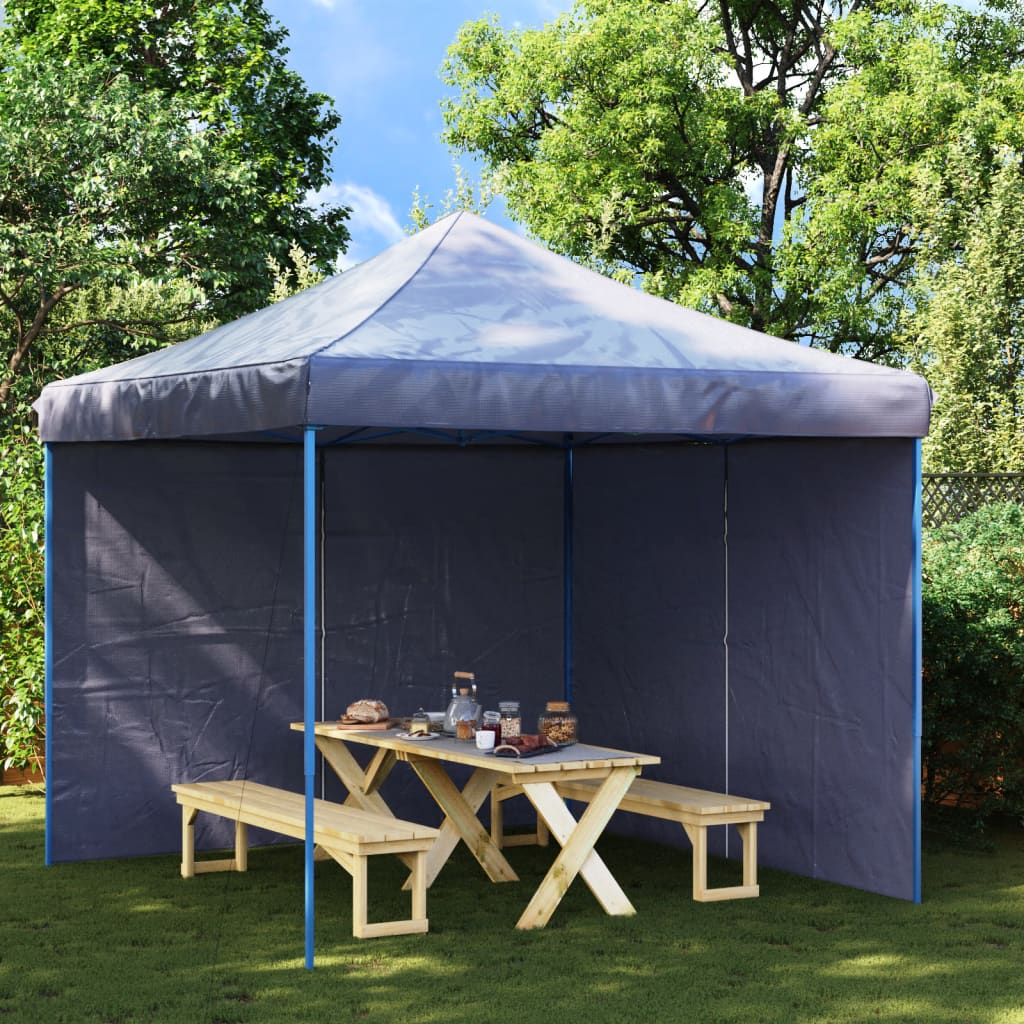 Vidaxl stene šotora z zadrgo PE Blue 2 PCS