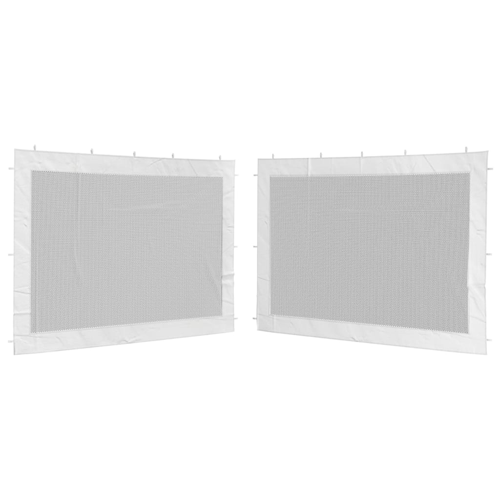 Vidaxl Tent Walls 2 st garza bianca e nera