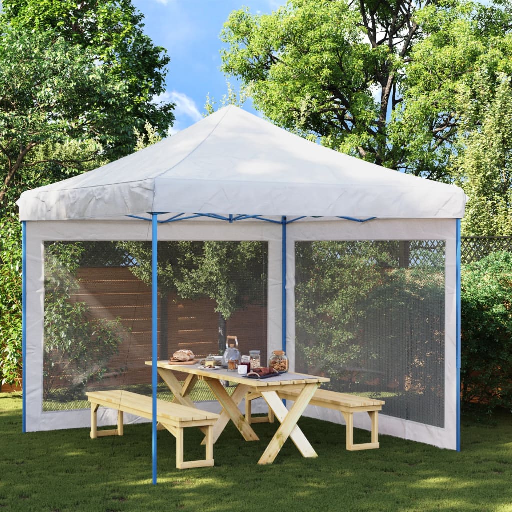 Vidaxl Tent Walls 2 st garza bianca e nera