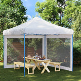 Vidaxl Tent Walls 2 st garza bianca e nera