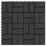 Vidaxl patio tiles 30x30 cm 1 m² hkc black 11 pcs