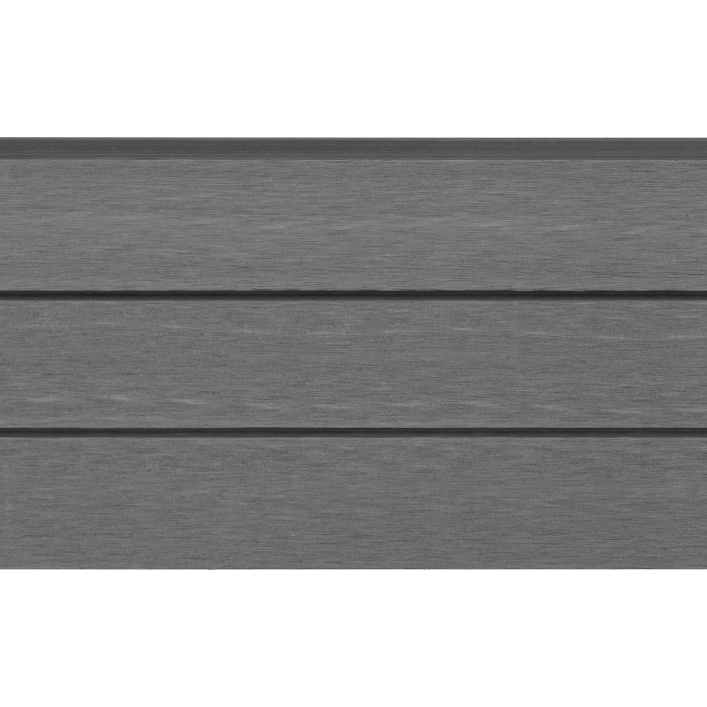 Cartes de clôture de remplacement Vidaxl 9 PCS 170 cm HKC Gray