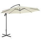 Vidaxl flytende parasol med stålstang 300 cm sand -farget