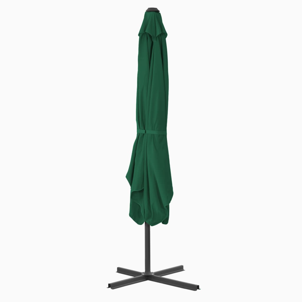 Vidaxl parasol with steel pole 250x250 cm green