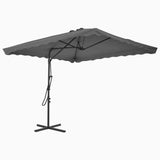 Vidaxl -parasol med stålstang 250x250 cm Antracitt