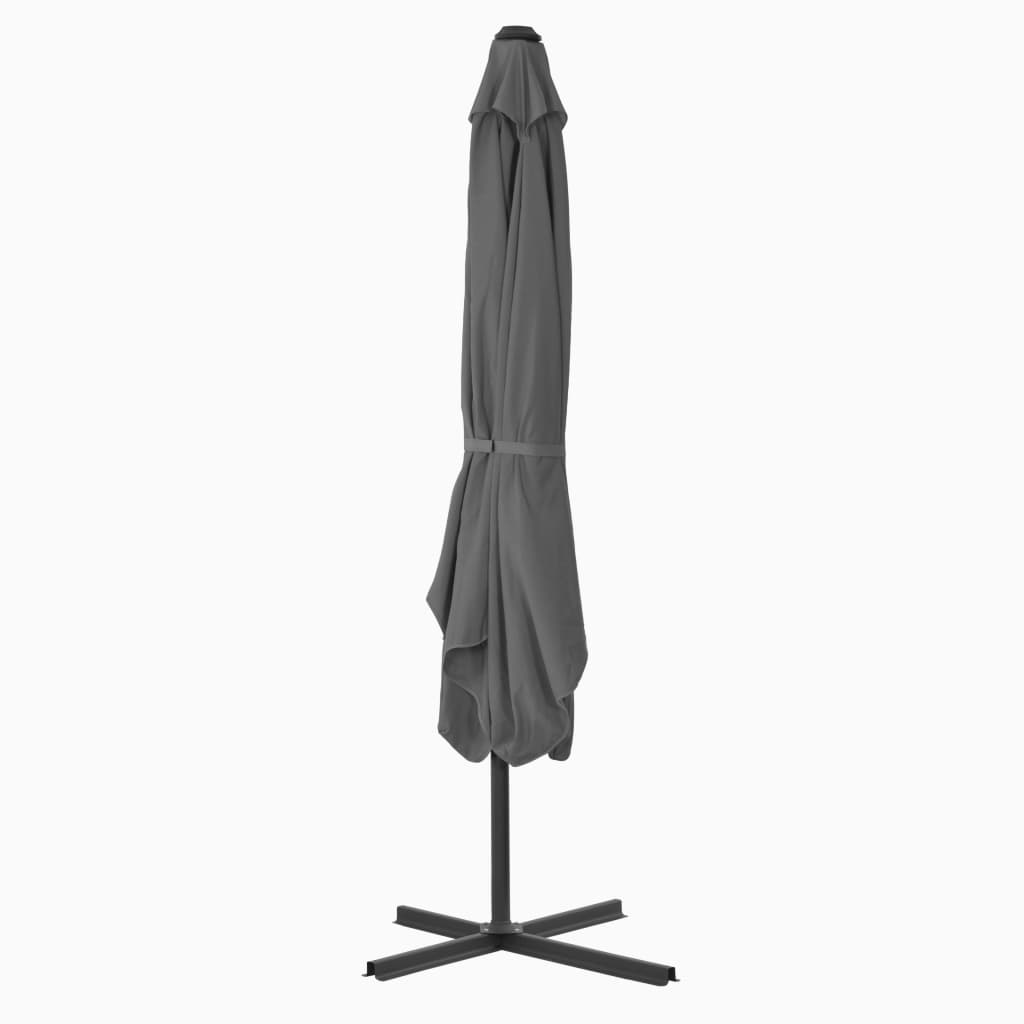 Vidaxl -parasol med stålstang 250x250 cm Antracitt
