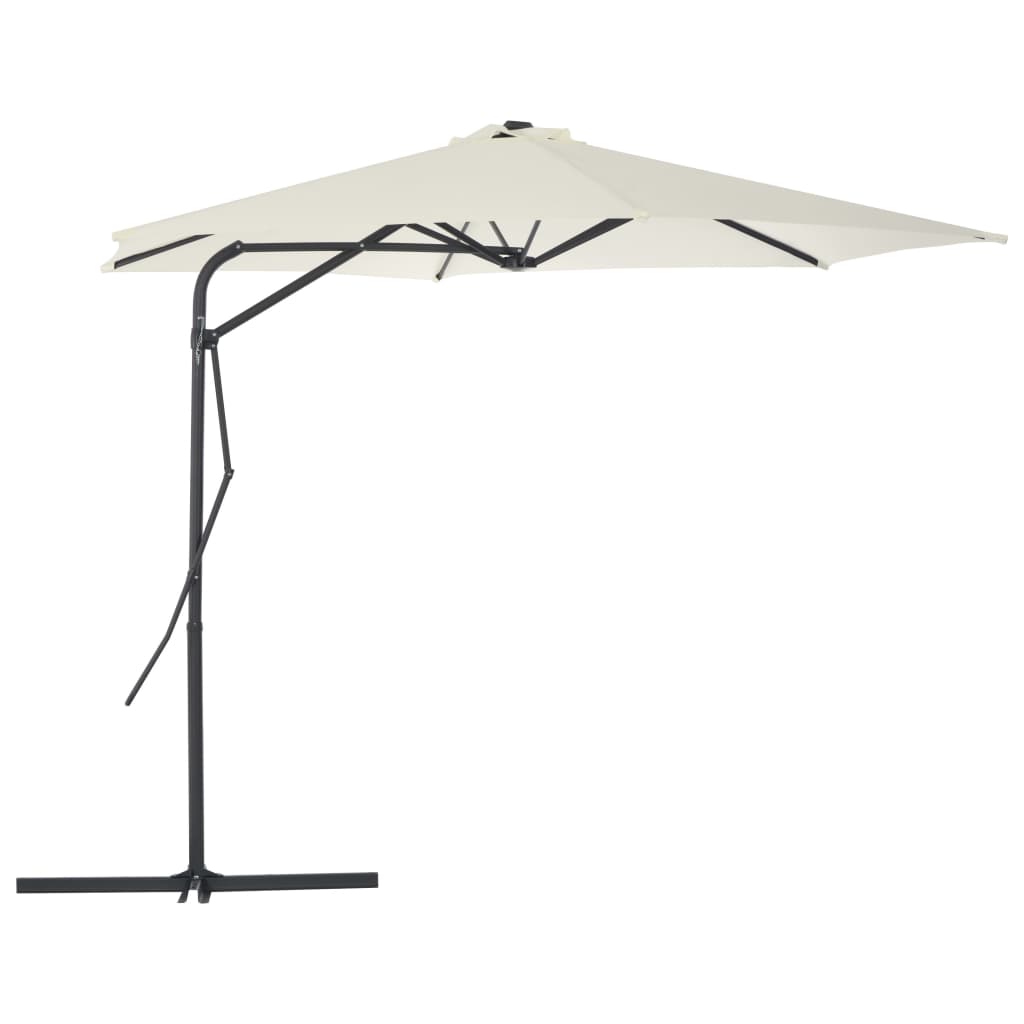 Vidaxl parasol with steel pole 300 cm sand-colored
